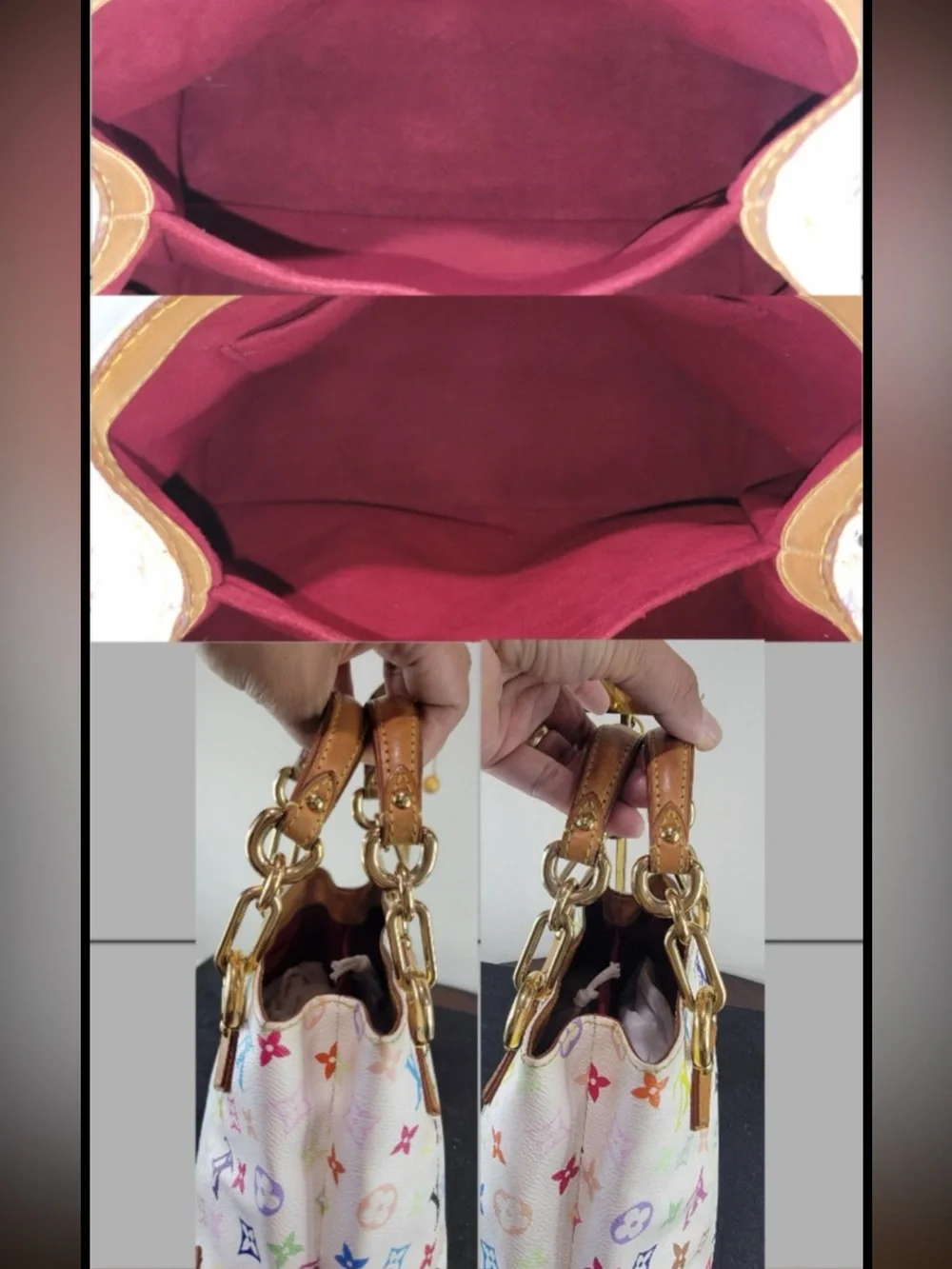 •LOUIS VUITTON• Vintage Monogram Takashi Murakami Multicolore Audra